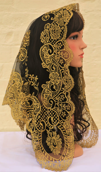 Spanish Gold Mantilla - Di Clara Catholic Vestments and Gifts