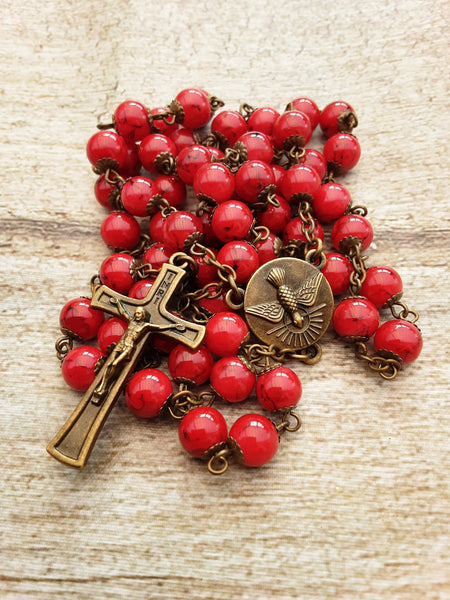Holy Ghost red rosary