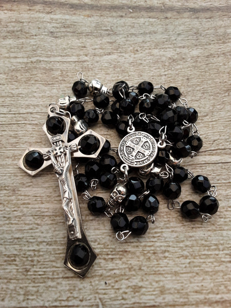 Crystal skull rosary