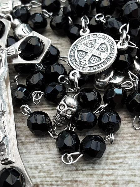 Crystal skull rosary