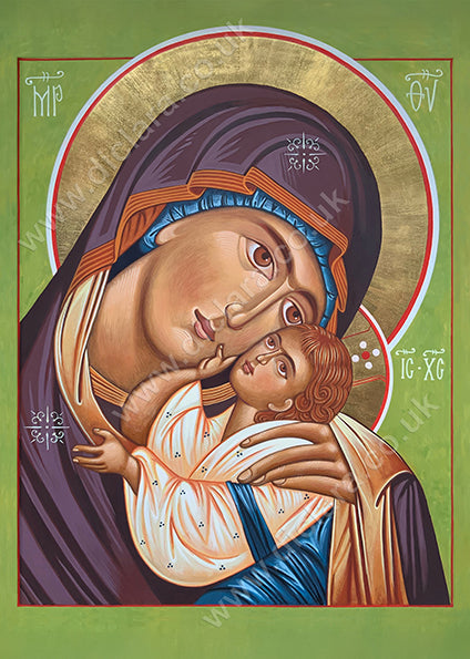 Mother of God of Korsun Icon. Our Lady of Tenderness - Eleusa. – Di Clara