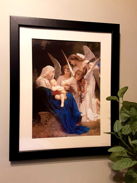 Bouguereau. Song of the angels print. Side view. 
