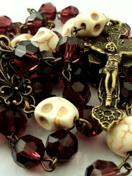 Rust Crystal Memento Mori Rosary