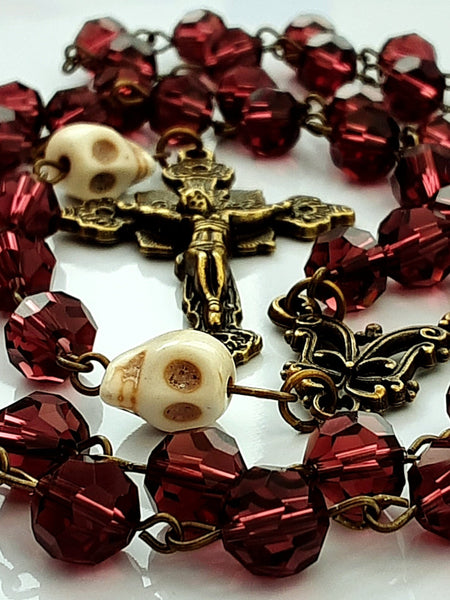 Rust Crystal Memento Mori Rosary