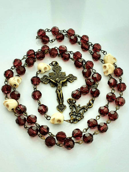 Rust Crystal Memento Mori Rosary