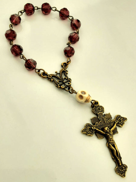 Rust Crystal Memento Mori Rosary