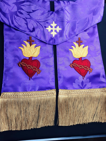 Advent Sacred Heart Confessional Stole
