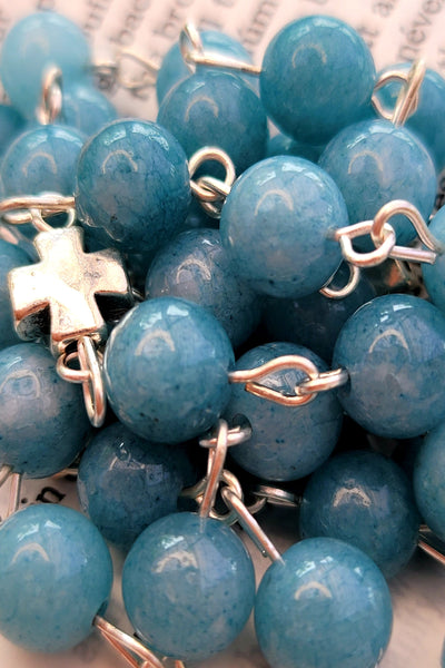 Carlo Acutis Rosary blue beads