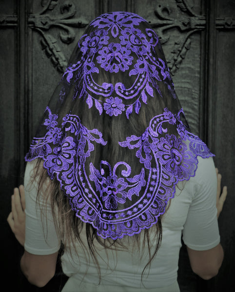 Lent/Advent Purple Mantilla - Di Clara Catholic Vestments and Gifts