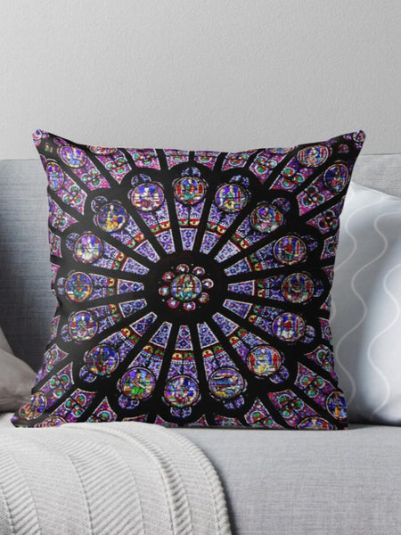 Notre Dame Rose Window Cushion Covers (pair).